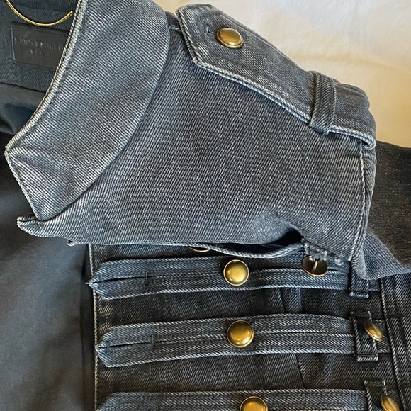 COA🌻NWOT🌻YSL YVES SAINT LAURENT BLACK DENIM JACKET🌻NEW - Picture 9 of 16